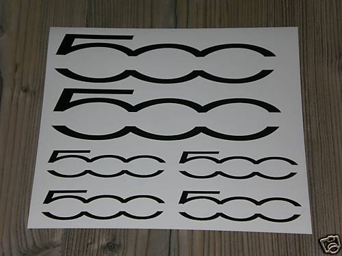 Fiat 500 aufkleber set abarth - aufkleber,