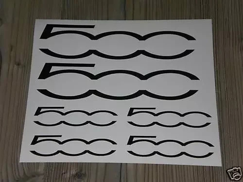 Fiat 500 aufkleber set - 500,