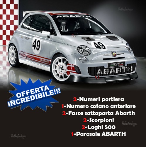 Adesive stiker fiat 500 - fiat, abarth